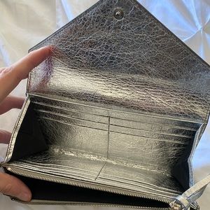 Metallic Balenciaga wallet